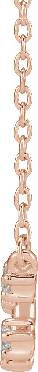 14K Gold Round Natural Diamond Constellation Zodiac Necklace - Rose Gold - view 2