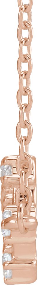 14K Gold Round Natural Diamond Constellation Zodiac Necklace - Rose Gold - view 2