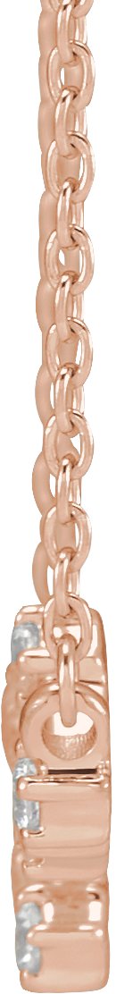 14K Gold Round Natural Diamond Constellation Zodiac Necklace - Rose Gold - view 2
