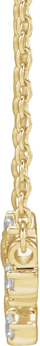 14K Gold Round Natural Diamond Constellation Zodiac Necklace - Yellow Gold - view 2