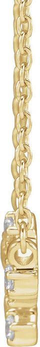 14K Gold Round Natural Diamond Constellation Zodiac Necklace - Yellow Gold - view 2
