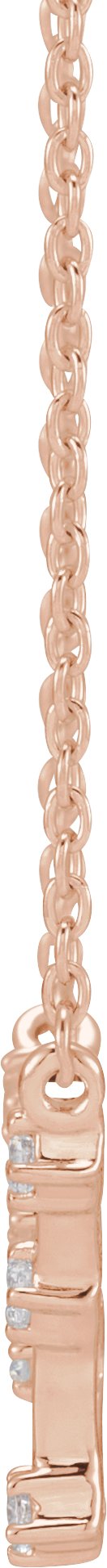 14K Gold Round Natural Diamond Constellation Zodiac Necklace - Rose Gold - view 2