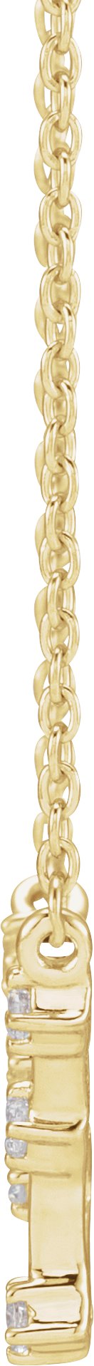 14K Gold Round Natural Diamond Constellation Zodiac Necklace - Yellow Gold - view 2
