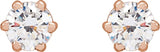 14K Gold Lab-Grown Diamond Round 6-Prong Stud Earrings - Rose Gold - view 2