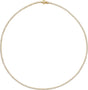 14K Gold Round Natural Diamond Line Necklace - Yellow Gold