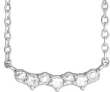 Platinum Rose-Cut Scattered Necklace