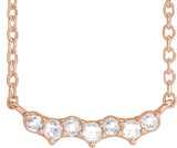 14K Gold Rose-Cut Scattered Necklace - Rose Gold