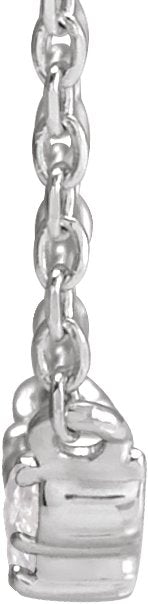 14K Gold Rose-Cut Scattered Necklace - White Gold - view 2