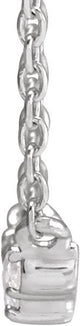 14K Gold Rose-Cut Scattered Necklace - White Gold - view 2
