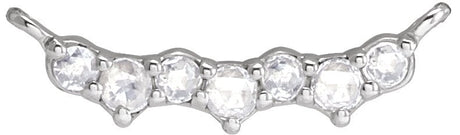14K Gold Rose-Cut Scattered Necklace - White Gold