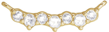 14K Gold Rose-Cut Scattered Necklace - Yellow Gold