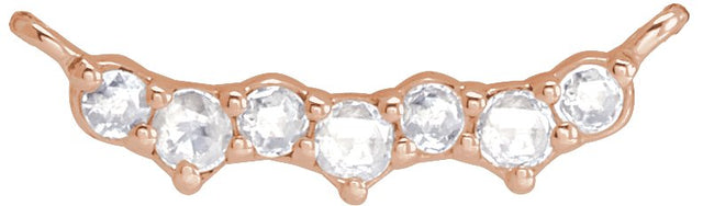 14K Gold Rose-Cut Scattered Necklace - Rose Gold