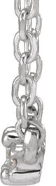 14K Gold Round Natural Diamond Accented Necklace - White Gold - view 2