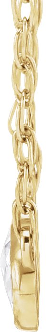 14K Gold Round Natural Diamond Rose-Cut Three-Stone Necklace - Yellow Gold - view 2