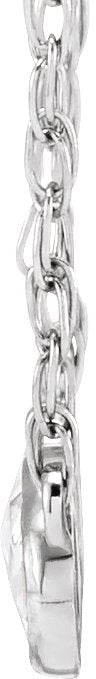 Platinum Round Natural Diamond Rose-Cut Three-Stone Necklace - view 2