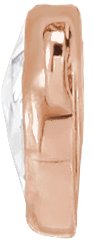 14K Gold Round Natural Diamond Rose-Cut Three-Stone Necklace - Rose Gold - view 2