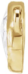 14K Gold Round Natural Diamond Rose-Cut Three-Stone Necklace - Yellow Gold - view 2