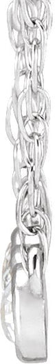 14K Gold Round Natural Diamond Rose-Cut Three-Stone Necklace - White Gold - view 2