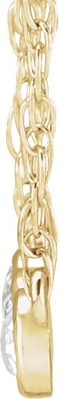 14K Gold Round Natural Diamond Rose-Cut Three-Stone Necklace - Yellow Gold - view 2