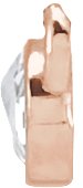 14K Gold Round Natural Diamond Rose-Cut Three-Stone Necklace - Rose Gold - view 2