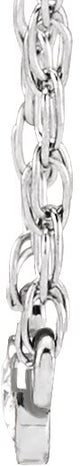 14K Gold Round Natural Diamond Rose-Cut Three-Stone Necklace - White Gold - view 2