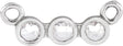 Platinum Round Natural Diamond Rose-Cut Three-Stone Necklace