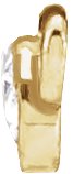 14K Gold Round Natural Diamond Rose-Cut Three-Stone Necklace - Yellow Gold - view 2