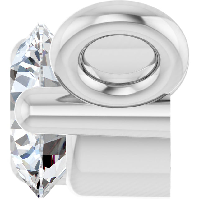 Platinum Round Natural Diamond Graduated Necklace - view 3