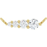 14K Gold Round Lab-Grown Diamond Graduated Necklace - Yellow Gold