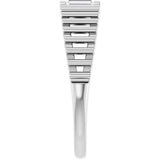 Platinum Natural Diamond Straight Baguette Solitaire Ring - view 4
