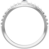 Platinum Natural Diamond Straight Baguette Solitaire Ring - view 2