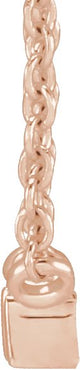 14K Gold Straight Baguette Natural Diamond Solitaire Channel-Set Necklace - Rose Gold - view 2
