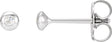 Platinum Natural Diamond Round Bezel-Set Stud Earrings – 1.5-5.2mm Stones
