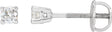 Platinum Natural Diamond Round 4-Prong Stud Earrings – 2.8-6.3mm Stones