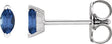 Platinum Marquise Natural Tanzanite Solitaire V-Prong Stud Earrings
