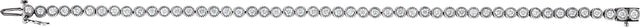 14K Gold Round Natural Diamond Line Bracelet II - White Gold - view 2