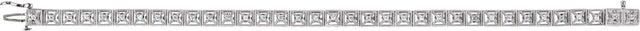 14K Gold Round Natural Diamond Line Bracelet III - view 2
