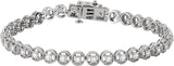 14K Gold Round Natural Diamond Line Bracelet IV