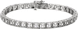 14K Gold Round Natural Diamond Line Bracelet III