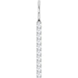 Platinum Round Natural Diamond Vertical Bar Necklace or Pendant – 1.7mm Stones