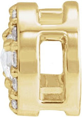 14K Gold Round Natural Diamond Halo-Style Rose-Cut Necklace or Pendant - Yellow Gold - view 2