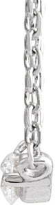 14K Gold Round Natural Diamond Graduated Necklace - White Gold - view 2