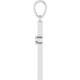 Platinum Round Natural Diamond Cross Necklace or Pendant – up to 0.015 CTW - view 3