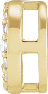 14K Gold Natural Diamond Oval Rose-Cut Halo-Style Pendant - Yellow Gold - view 2
