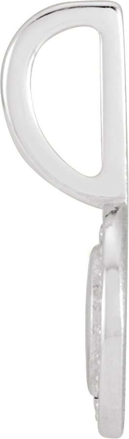 Platinum Round Natural Diamond Smiley Face Pendant - view 2