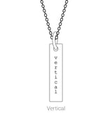 14K Gold Round Lab-Grown Ruby Family Engravable Bar Pendant - Rose Gold - view 3