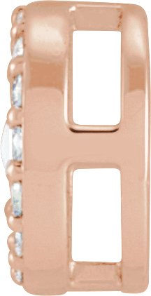 14K Gold Natural Diamond Oval Rose-Cut Halo-Style Pendant - Rose Gold - view 2