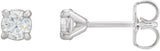 Platinum Lab-Grown Diamond Round 4-Prong Cocktail-Style Claw Stud Earrings