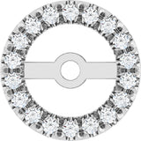 14K Gold Lab-Grown Diamond French-Set Earring Jackets - White Gold