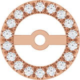 14K Gold Lab-Grown Diamond French-Set Earring Jackets - Rose Gold